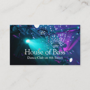 Cartão De Visita Clube de DJ Lounge de Dança Quente