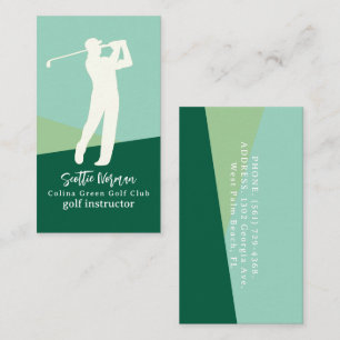 Cartão De Visita Clube de Golfe Elegante e Moderno