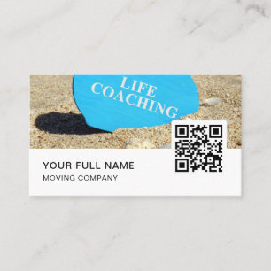 Cartão De Visita Coaching Life QR Code Logotipo Mídia social