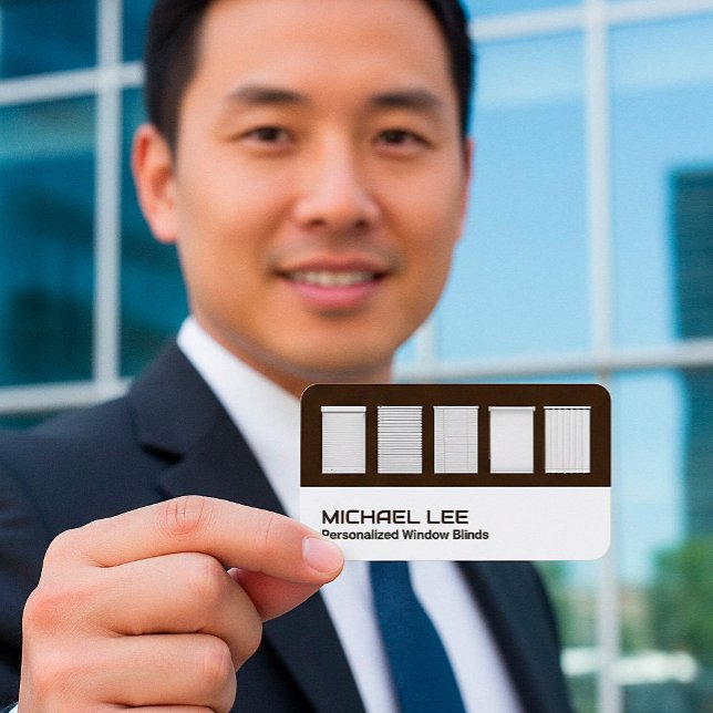 Cartão De Visita Cobertura de janelas QR Kraft personalizado (Window Coverings QR Kraft Business Cards)