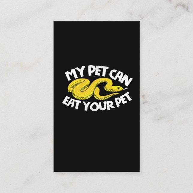 Cartão De Visita Cobra de Corno de Rato Amarelo de Python (Frente)