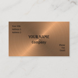 Cartão De Visita Cobre escovado