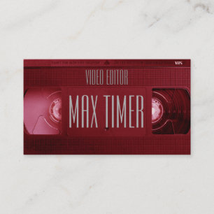 Cartão De Visita Cobrir de fita de vídeo cassete VHS