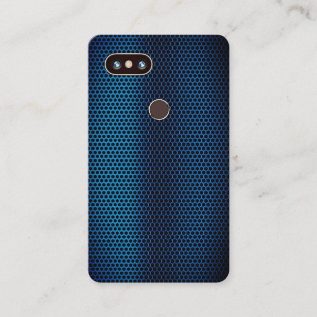 Cartão De Visita Cobrir do telefone do falso & estilo de aço (Frente)