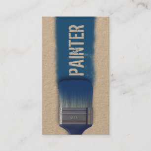 Cartão De Visita Cobrir do traço da escova de pintura do falso