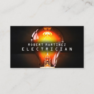 Cartão De Visita Cobrir elétrico de imagem da lâmpada