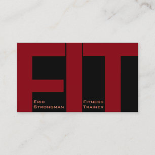 Cartão De Visita Cobrir moderno do instrutor FIT grande da malhação