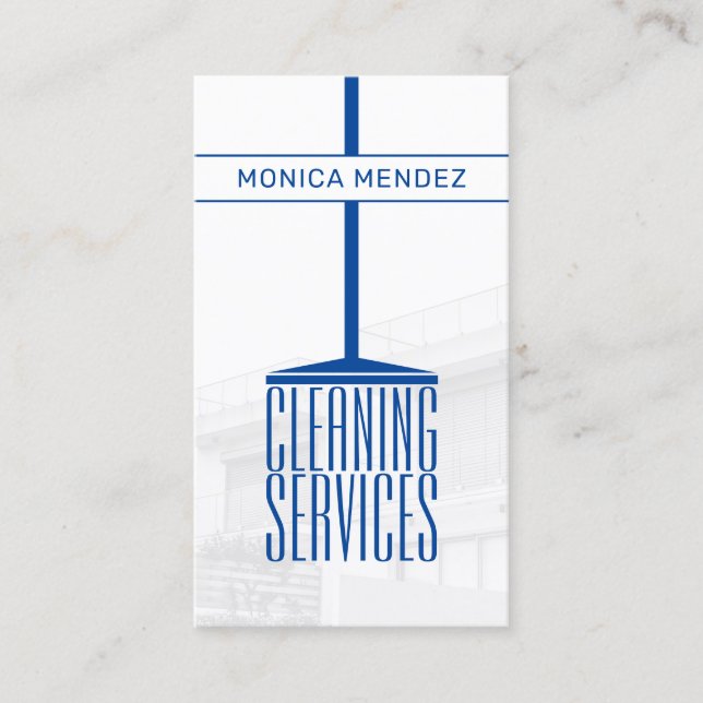 Cartão De Visita Cobrir profissional engraçado Broomstick  (Frente)