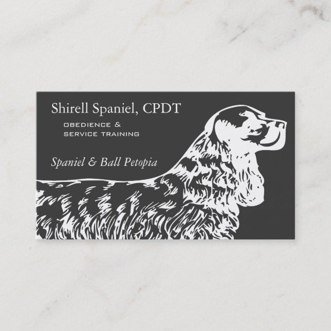 Cartão De Visita Cocker Spaniel Dog Business (Frente)