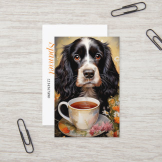 Cartão De Visita Cocker Spaniel preto branco