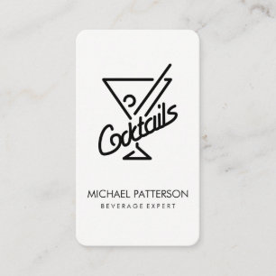 Cartão De Visita Cocktail/barman