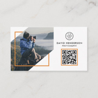 Cartão De Visita Cód. Qr Branco Fotografia Criativa
