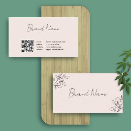 Cartão De Visita Cód. QR Floral Rosa