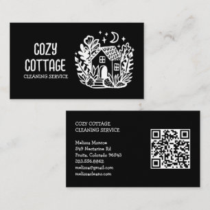 Cartão De Visita Cód. QR Personalizado de Arte de Algodão de Corte