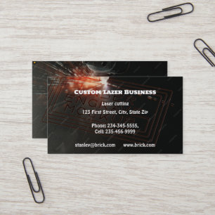 Cartão De Visita Codificação personalizada de corte de laser