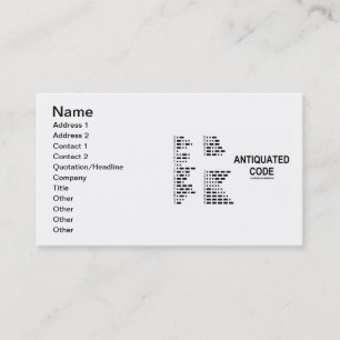 Cartão De Visita Código antiquado (código Morse internacional)