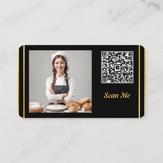 Cartão De Visita Código de QR mínimo profissional e pasta fotográfi (Verso)