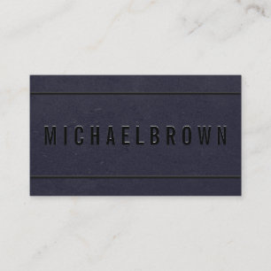 Cartão De Visita Código de QR Moderno Mínimo do Driver Negro marinh