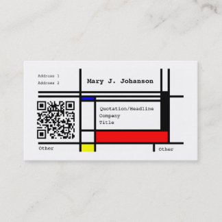 Cartão De Visita Código feito sob encomenda do design legal QR de