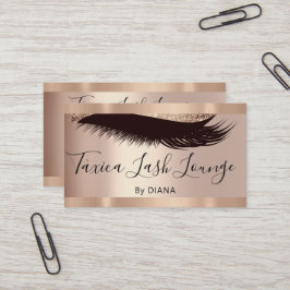 Cartão De Visita CÓDIGO Glitter do Rosa de Eyelash Professional Mak