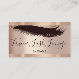 Cartão De Visita CÓDIGO Glitter do Rosa de Eyelash Professional Mak
