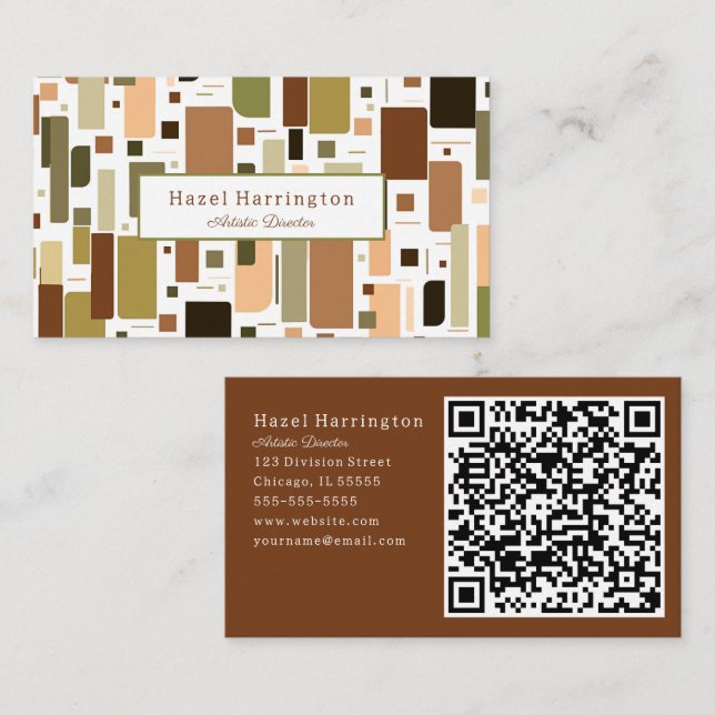 Cartão De Visita Código HQ divertido Meio século retroCartão de vis (Frente/Verso)