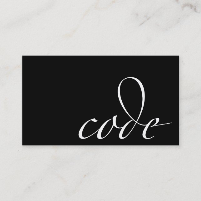 Cartão De Visita Código: Macaco de Código, Programador (Frente)