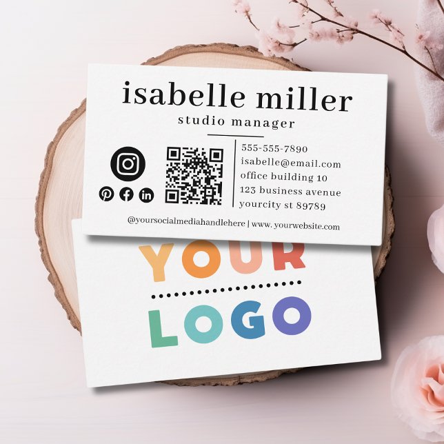 Cartão De Visita Código QR (Criador carregado)