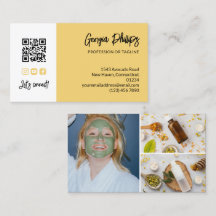 Código QR Amarelo Suave Colagem de 3 Fotos