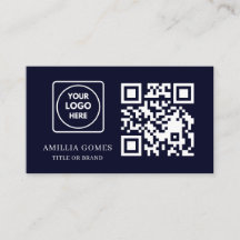 Código QR Azul Marinho | Design de Contato Persona