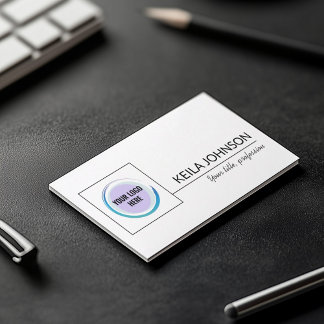 Cartão De Visita Código QR básico Logotipo comercial personalizado