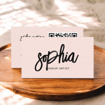 Código QR Caligrafia de Pincel Girly