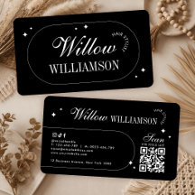 Código QR Caligrafia Vintage Minimalista Moderna
