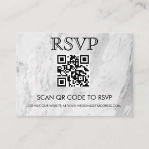 Cartão De Visita Código QR Casamento RSVP Simples