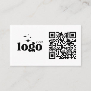 Cartão De Visita Código QR Comercialize seu logotipo aqui Modelo mo