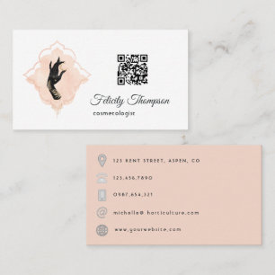 Cartão De Visita Código QR Cósmico Místico