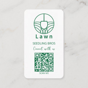 Cartão De Visita Código QR Cuidados com o Jardim Conecte-se Conosco