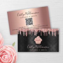 Código QR Cupcake cor-de-rosa Brilhante Coluna Pre