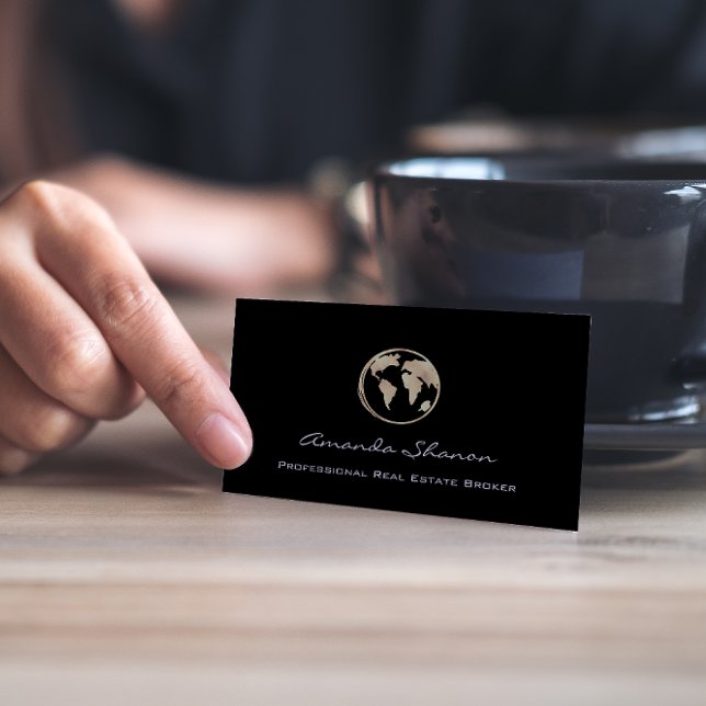 Cartão De Visita Código QR da Agência de Viagem de Mapa do Mundo Te (Criador carregado)