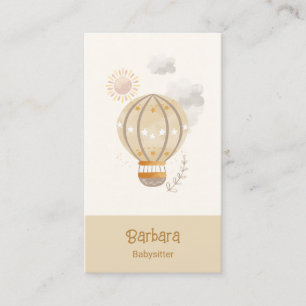 Cartão De Visita CÓDIGO QR da Babá Babysitter Babysitter do ChildCa