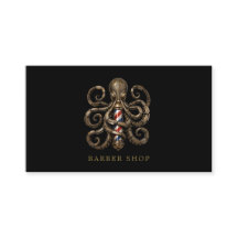 Código Qr da Barbearia do Polvo de Bronze Elegante