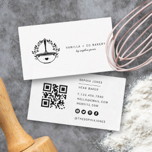 Cartão De Visita Código QR da Empresa de Caterer de Cuisk Moderno