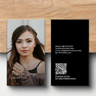 Cartão De Visita Código QR da foto do perfil do influenciador