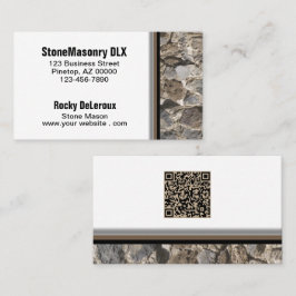Cartão De Visita Código QR da Fronteira Rodoviária de Stonemason Pr
