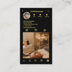 Cartão De Visita Código QR da Grade de Fotos do Instagram do Terape