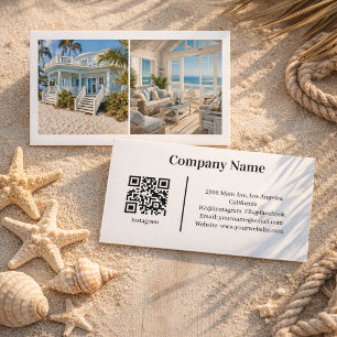 Cartão De Visita Código QR da Imagem Personalizada de Aluguer de Fé
