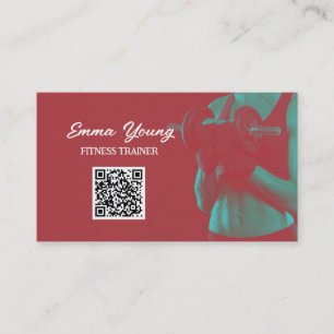 Cartão De Visita Código QR da Malhação do treinador pessoal