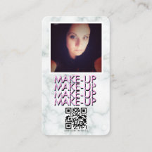 Código QR da Sala de Maquiagem Mármore Foto  