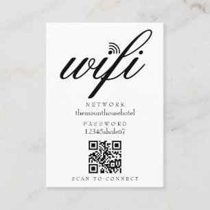 Cartão De Visita Código QR da Senha da Rede Wifi
