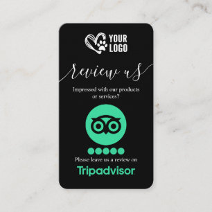 Cartão De Visita Código QR da Solicitação de Revisão do TripAdvisor